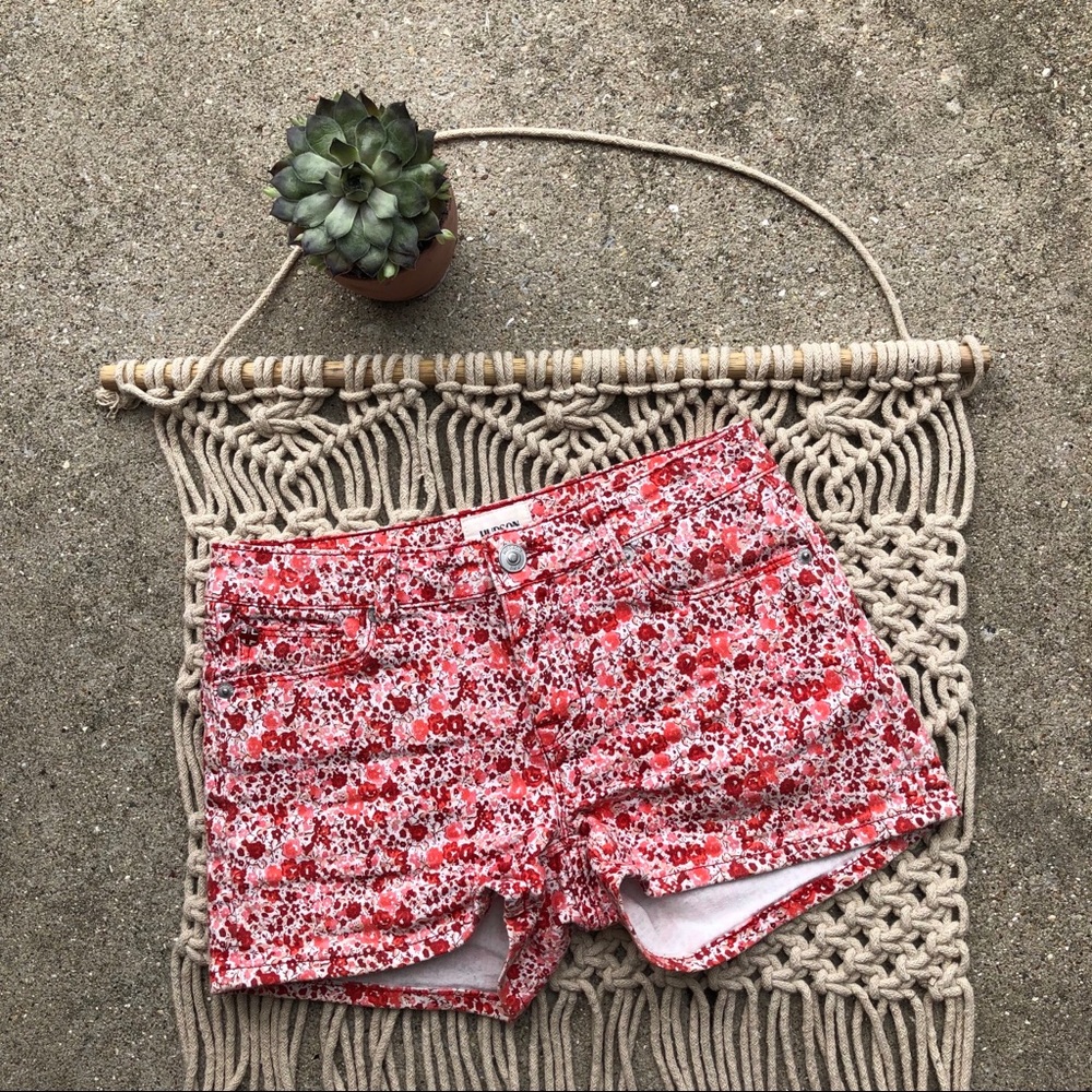 Hudson Flower Print Jean Shorts - Girls Size 14